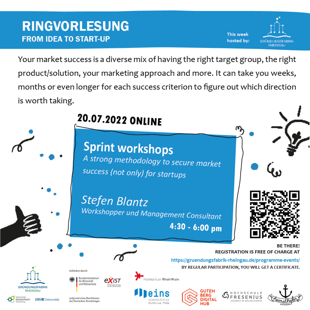 Sprint workshops – A strong methodology to secure market success (not only) for startups